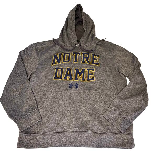 Under Armour Notre Dame Hoodie Women’s S | Gray Storm Tech - Picture 2 of 13